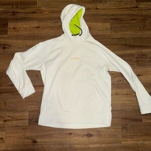 Burton Snowboarding White Hoodie with Bright Green Lining